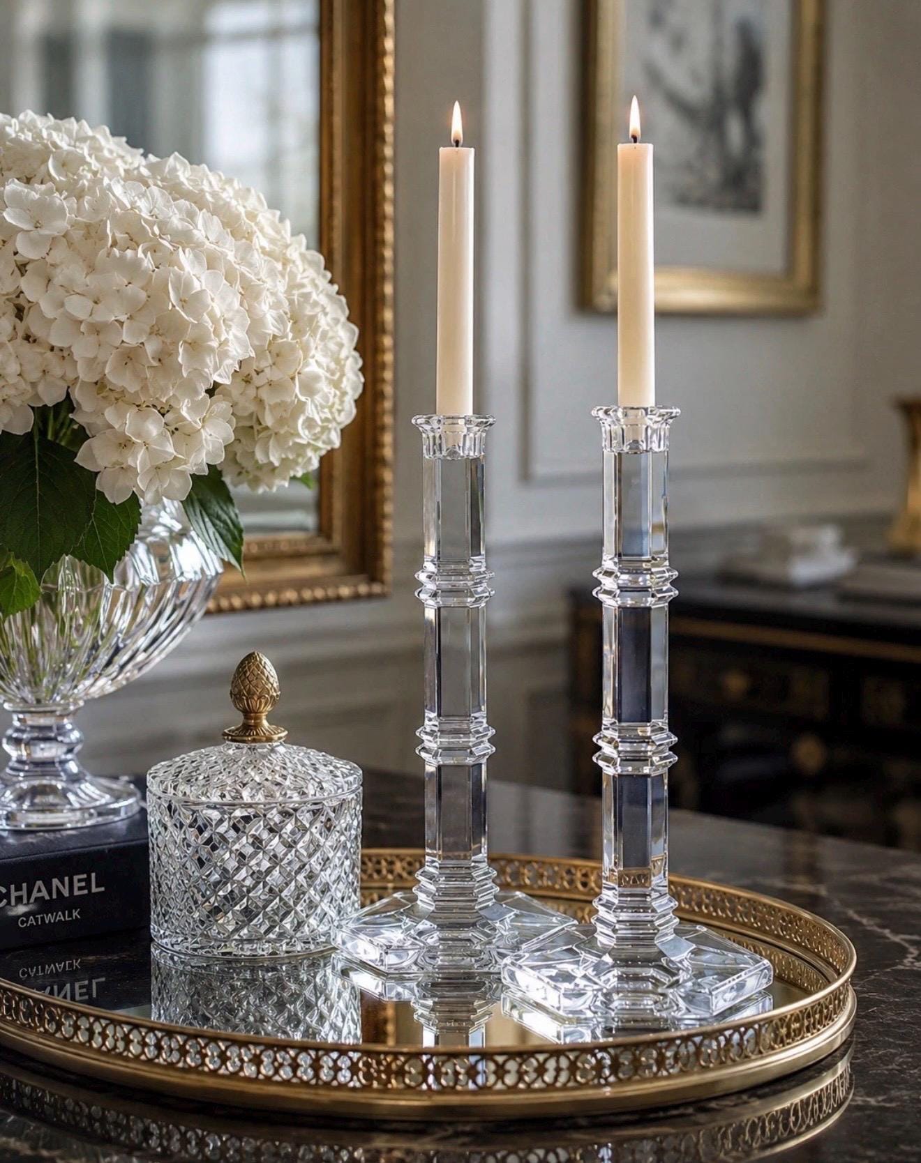 Tiffanys and Co Crystal Candlesticks - Etsy