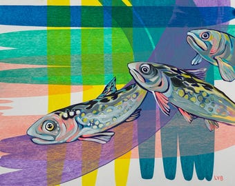 Swim with Me Original Acrylic Painting
