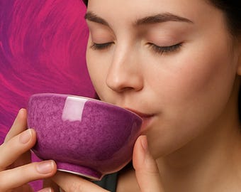 Cuenco de cerámica con esmalte craquelado para mojar peces koi, ideal para sushi y té.