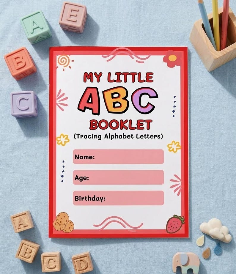 Small Abc Workheet ABC Tracing Booklet, Alphabet Worksheets for Toddlers, Kindergarten ...