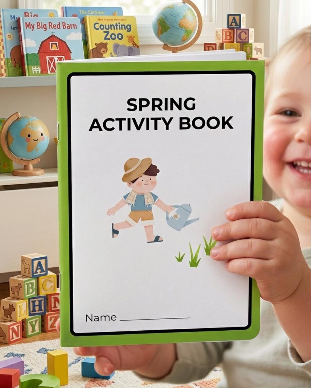 Printable Spring Activity Book | Kids Coloring, Tracing, Counting ...