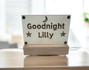 True Glow™ Personalised Night Light – Custom LED Name Light, Bedroom Decor, Gift for Children