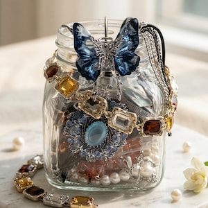 Antique Butterfly Jewelry Box - Etsy