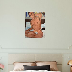 Gay Male Art: College Jock Aluminum Print - LGBTQ+ Inclusive (18x24) image 9