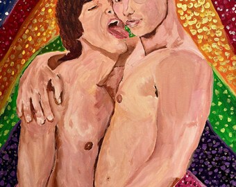 The Lick - Gay Male Wall Art - Mature Fine Arts Poster