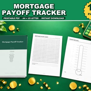 Mortgage Payoff Tracker Printable | 360 Payment Chart, Extra Payment Tracker (Digital Download)