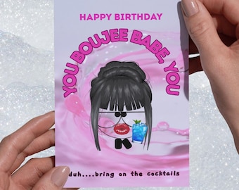 Birthday Card 5x7. Woman. PDF file