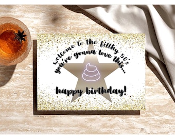 50th birthday card - male/female - funny