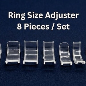 Ajustador de tamaño de anillo/reductor de anillo invisible (8 piezas)