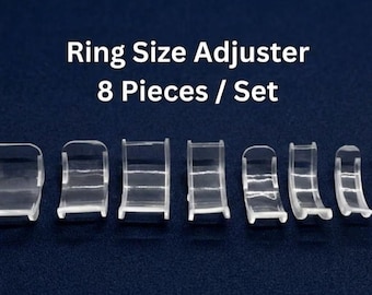 Ajustador de tamaño de anillo/reductor de anillo invisible (8 piezas)