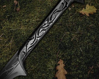 Hand-Forged Thranduil Long Sword | Elven King Replica | Custom Viking-Inspired Medieval Fantasy Collectible & Wall Display Gift for Men