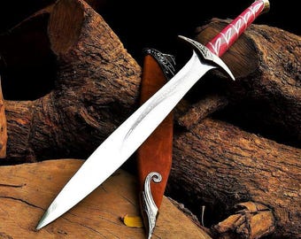 Hand-Forged Damascus Steel Fantasy Sword – Premium Cosplay Prop & Replica