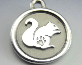 Small Stainless Steel Squirrel Dog ID Tag