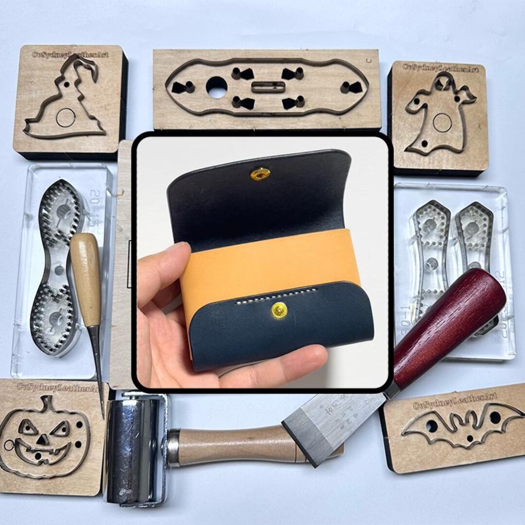 Four-piece Buttoned Card Case Design Drawing, Passport Case Mold ...
