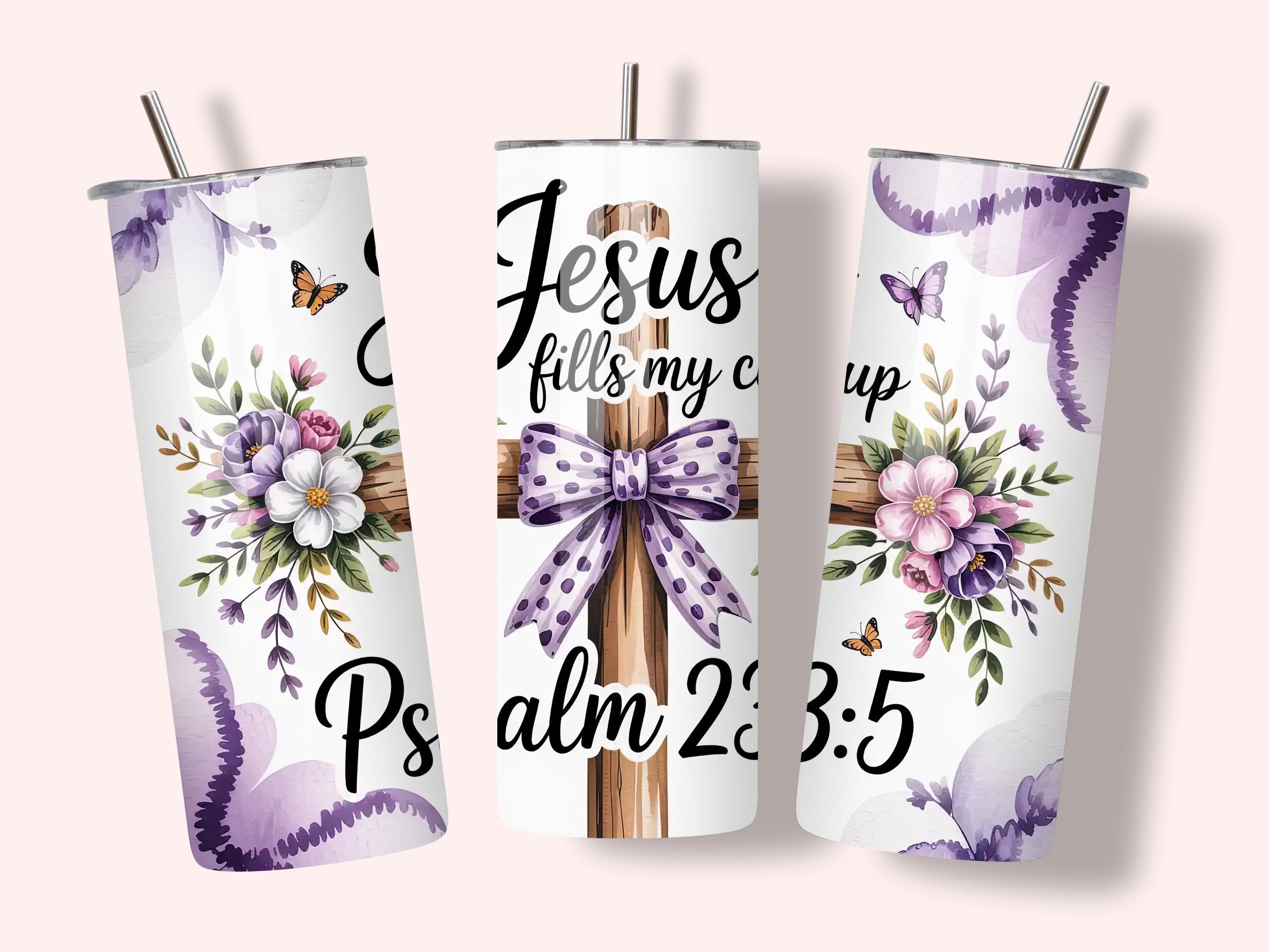 Jesus Fills My Cup Tumbler Wrap – Christian 20oz PNG Design - Etsy