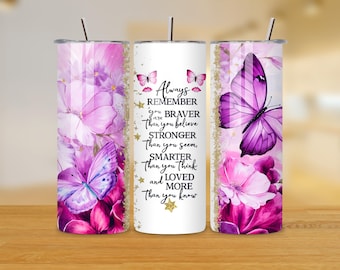 Diseño inspirador para vaso de 20 oz - Diseño motivacional para vaso (PNG) - Diseño floral para vaso - Diseño de sublimación con frase positiva