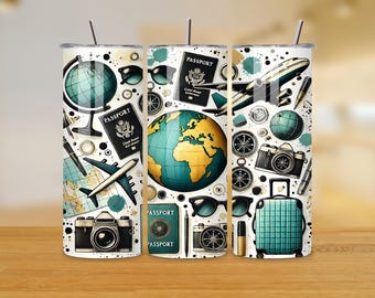 Urlaub Tumbler Wrap Design - Urlaub PNG (Digitaler Download)
