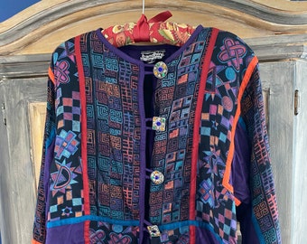 Vintage Colorblocked India Jacket Size Large