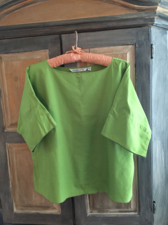 Japanalia Boutique Apple Green Cotton Pullover To… - image 4