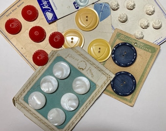 Vintage Button Batch for Crafts & Sewing