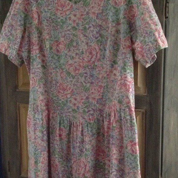 1980s Tropical Fish Print Dress by Lanz | XL/XXL