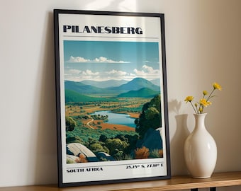 Pilanesberg National Park Wall Art, South Africa Print, Travel Poster, Travel Gift