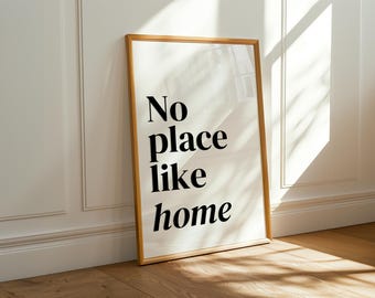 No Place Like Home Art Print - Modern Wall Decor