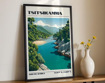 Tsitsikamma National Park Wall Art, South Africa Print, Travel Poster, Travel Gift