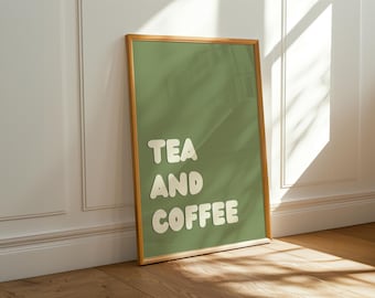Tea and Coffee Art Print - Modern Kitchen Wall Decor