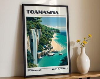Toamasina Wall Art, Madagascar Print, Travel Poster, Travel Gift