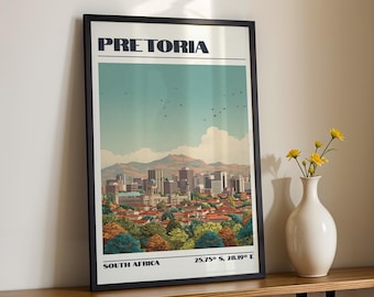 Pretoria Wall Art, South Africa Print, Travel Poster, Travel Gift