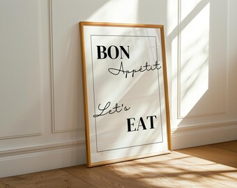 Bon Appetit Print - Modern Kitchen Wall Decor