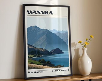 Wanaka Wall Art, New Zealand Print, Travel Poster, Travel Gift