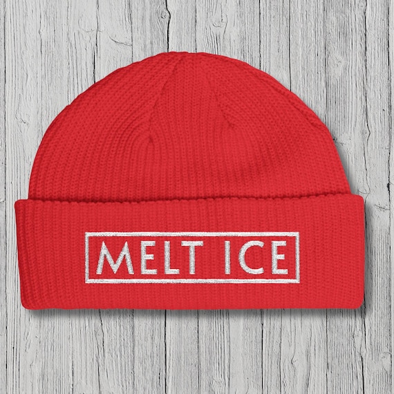 Melt ICE Protest Hat Anti Trump Embroidered Beanie Support Immigrants Activist Hat Anti Maga Anti ICE Red Protest Hat Abolish ICE