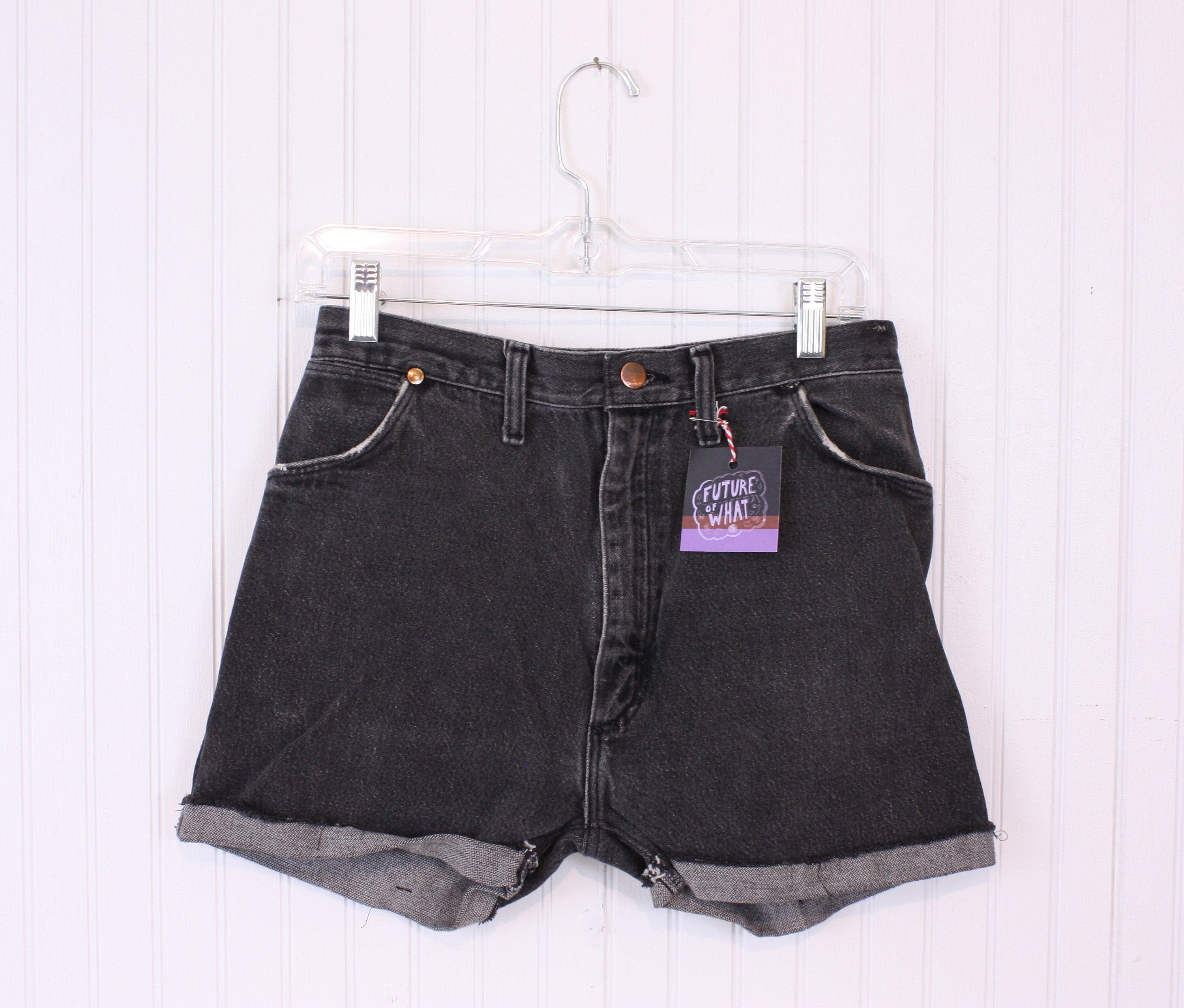 Vintage Black Wrangler Shorts Size 2 Denim Cut Offs - Etsy