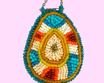 Handmade Beaded Pendant Double-Sided Portal