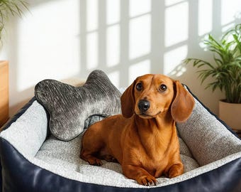 Legowisko dla jamnika, luksusowe, ręcznie robione legowisko dla psa, przytulne legowisko dla kota z bawełny, domek dla małego psa, sofa-łóżko dla zwierząt, prezent dla miłośnika psów, legowiska dla psów