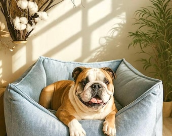 Design Dog Bed Pet, Cozy Teddy-Style Pet Bed, Warm Plush Dog & Cat Sleeping Couch,Pet Bed for Small Dog,Fluffy Plush Calming Pet Bed,Cat Bed