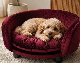 Cuccia a ciambella soffice per cani, cuccia anti-ansia per animali domestici, cuscino rotondo per gatti, nido accogliente per piccoli animali, cuccia rotonda moderna per animali domestici, cuccia in peluche per gatti, morbido divano per animali domestici