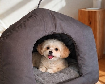Cama aconchegante para animais de estimação: toca quente de inverno para gatos e cães de pequeno porte, refúgio para gatos, ninho quente de inverno para uso interno, cama quente de inverno para animais de estimação, camas para cães.