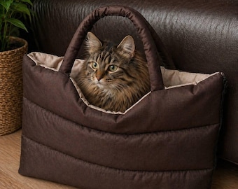 Honden- en kattenreisbed met handgrepen, opvouwbare draagtas voor huisdieren, draagtas voor huisdieren, reistasbed, draagbaar reisbed, reisdraagtas