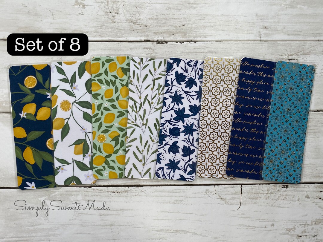 Assorted Bookmarks Set With 8 Assorted Designs Double Sided - Etsy