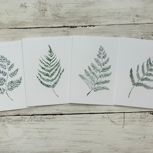 Fern Cards - 8 Blank Fern Cards - Watercolor Botanical Cards - Blank Cards - Leafy Cards - Greenery Notecards - Fern Notecards