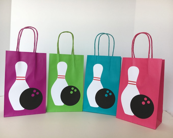 Bowling Party Paper Goodie Bags Favor Bags Set of 12 Bags RUSH ORDER Etsy