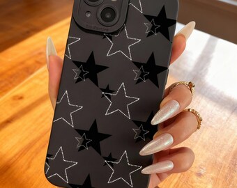 Black Star iPhone Case, Aesthetic Soft TPU Cover