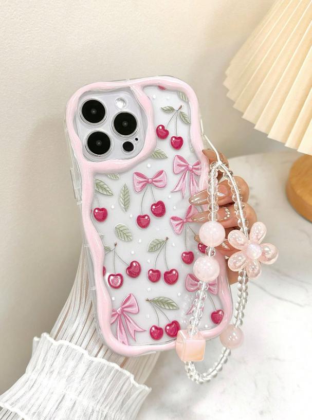 thumbnail image 2 of Clear Silicone Gel Case + Anti-Lost Phone Lanyard Neck Strap For IPhone 15/14/13/12 Series 2 of 5