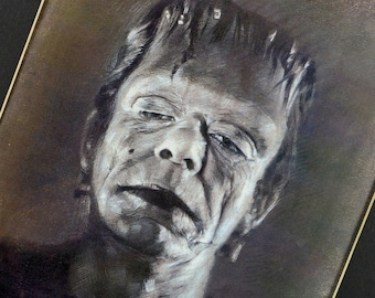 Frankenstein, print, Frankenstein's monster, Haiyan,spooky, Halloween, Mary Shelley, matted 16x20