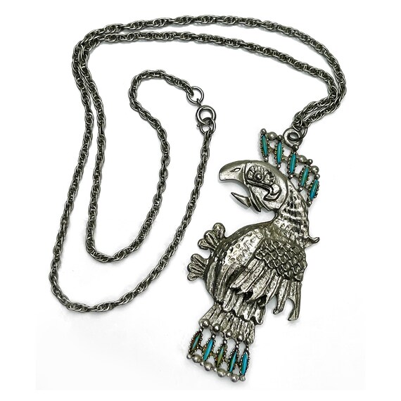 pendant, Aztec, Quetzalcoatl, bird, large, statem… - image 1