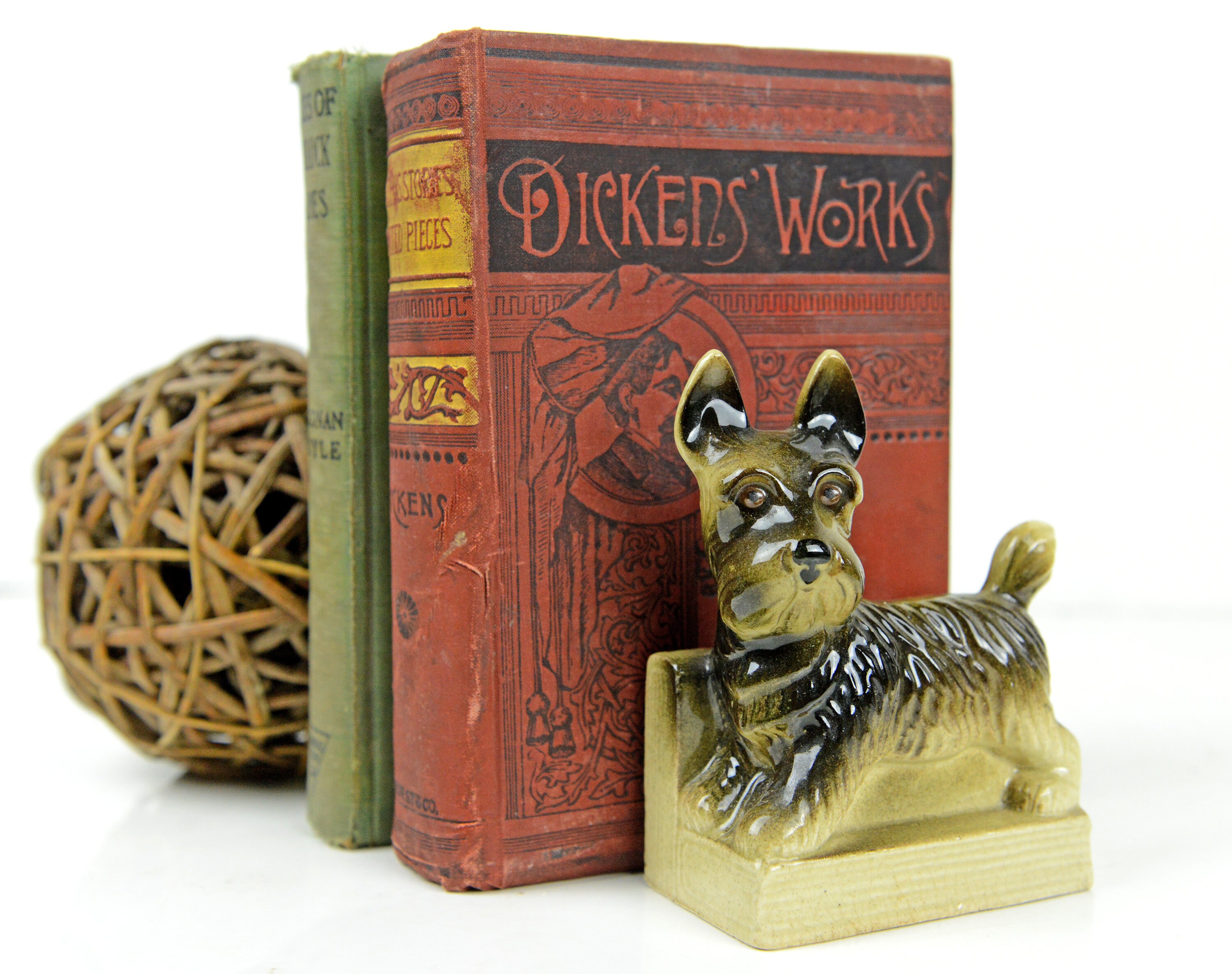 Scottish terrier bookend ceramic Japan mid century dog Etsy