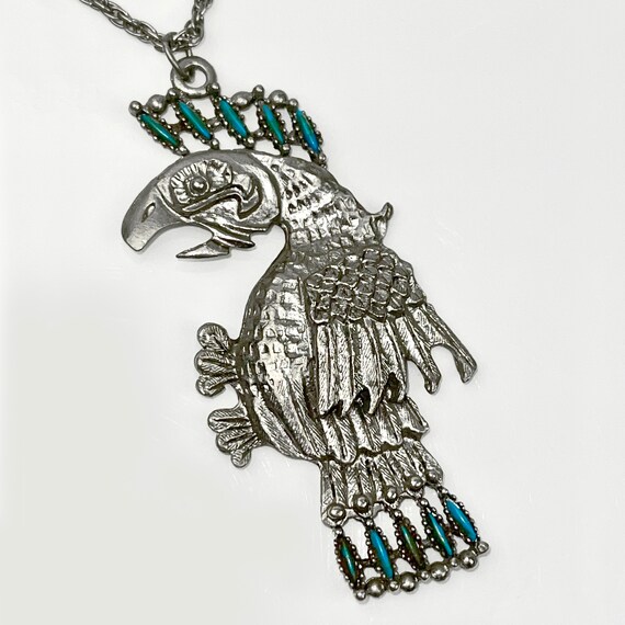 pendant, Aztec, Quetzalcoatl, bird, large, statem… - image 9
